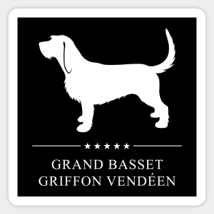 Grand Basset Griffon Vendeen Dog White Silhouette Sticker